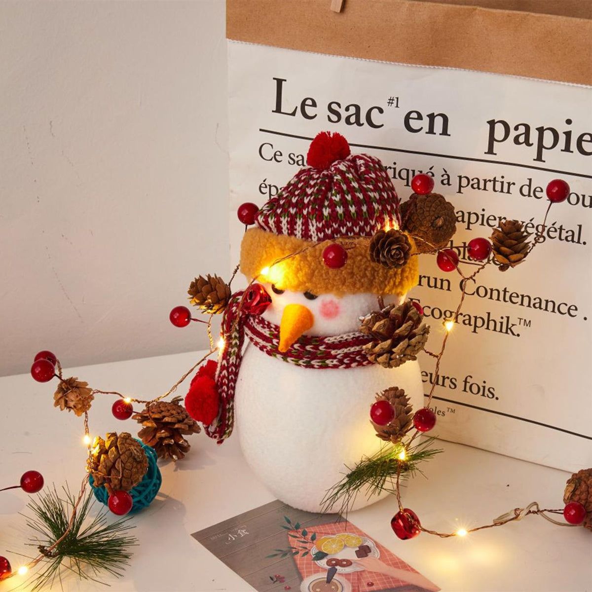 LED Copper Wire Lights Pinecone Light String Pine Needle Decoration Small Mulberry Creative Decorative Lights