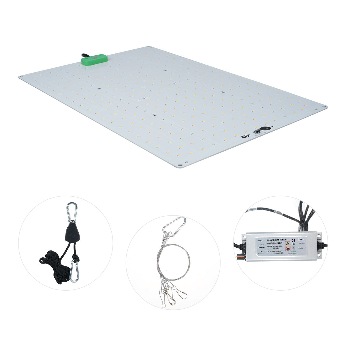 120W Dimmable Quantum Board Grow Light Full Spectrum Indoor Plant Growth Light Veg and Bloom Dual Switch Hanging Plant Growing Lamp for Seedlings Flowers Greenhouse Indoor Gardening