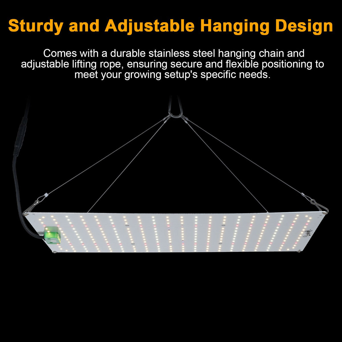 120W Dimmable Quantum Board Grow Light Full Spectrum Indoor Plant Growth Light Veg and Bloom Dual Switch Hanging Plant Growing Lamp for Seedlings Flowers Greenhouse Indoor Gardening