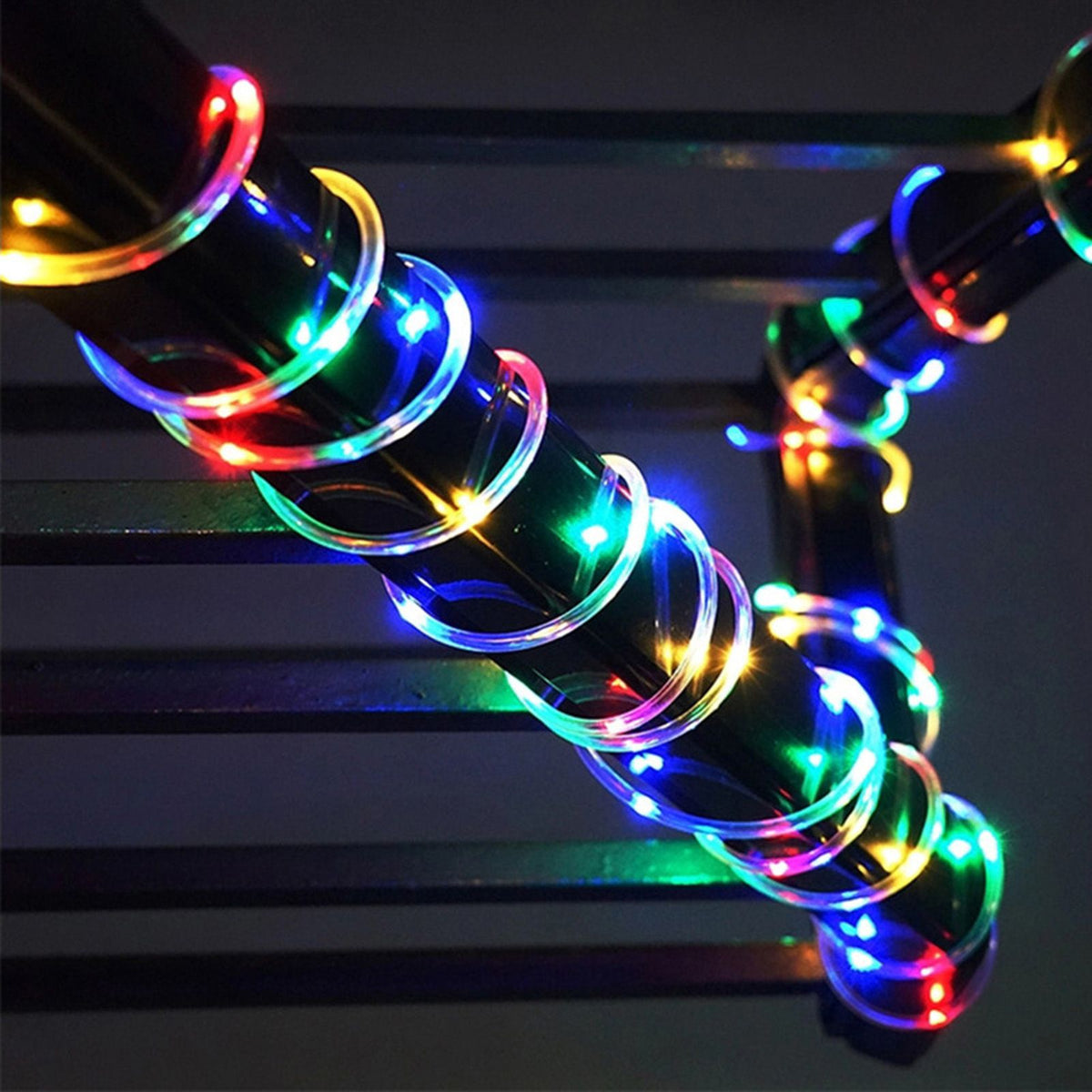 Solar LED Tube Lights Decorative String Lights Outdoor Garden Landscape Lighting Festive Party Wedding Lights