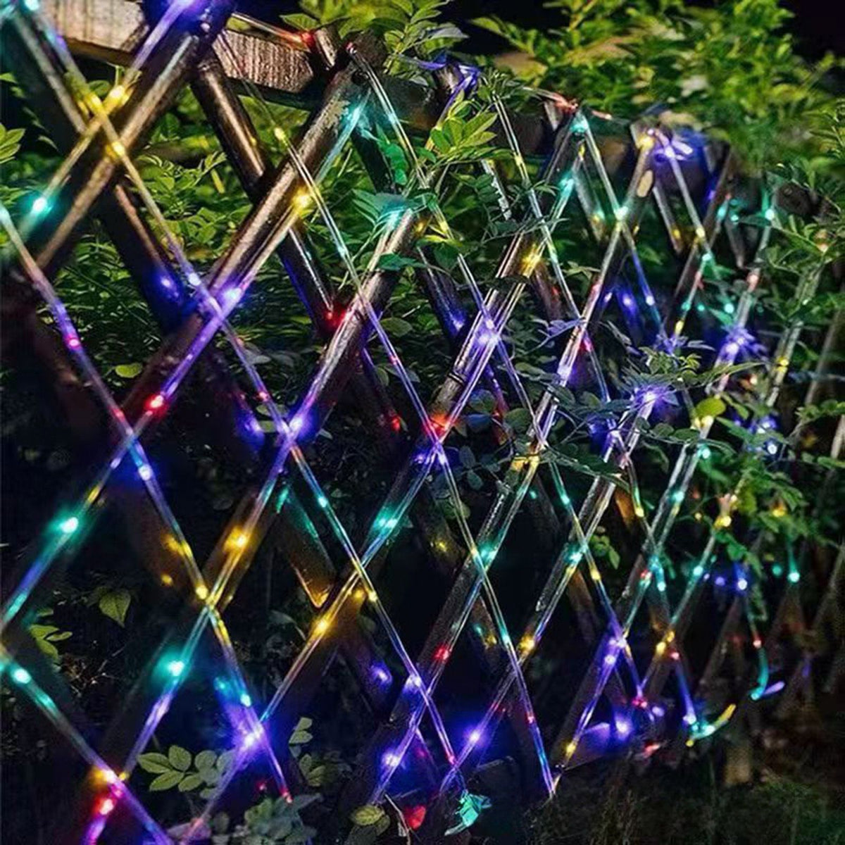Solar LED Tube Lights Decorative String Lights Outdoor Garden Landscape Lighting Festive Party Wedding Lights