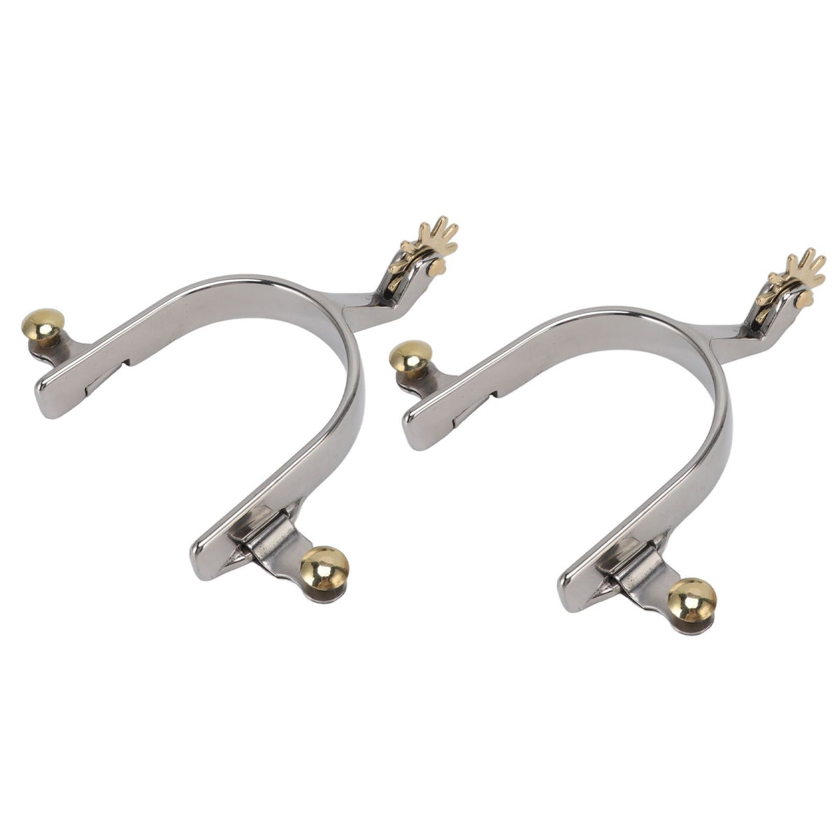 1 Pair Horse Spurs Stainless Steel Exquisite Cowboy Equestrian Boot Spurs for Horse Training Equestrian Competition