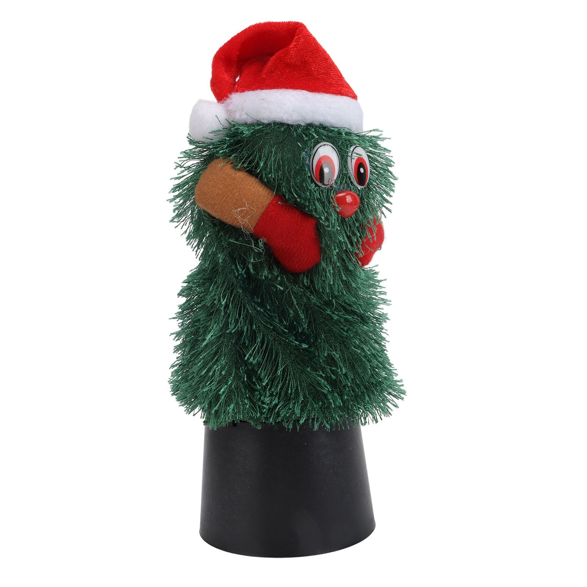 Tabletop Christmas Tree Musical Rotatable Cute Plant Shape Christmas Tree Figurine Decoration
