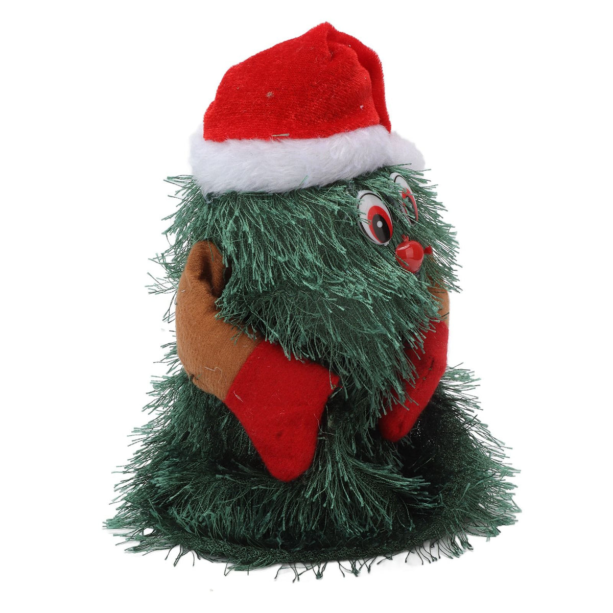 Tabletop Christmas Tree Musical Rotatable Cute Plant Shape Christmas Tree Figurine Decoration
