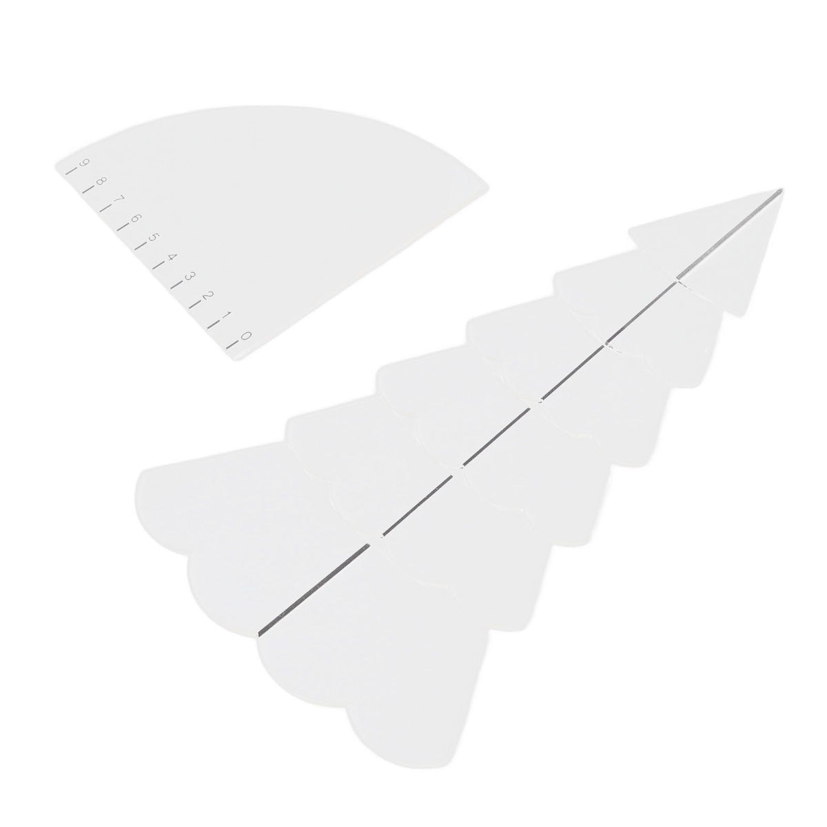 Handmade Christmas Tree Quilting Set Transparent Acrylic DIY Sewing Pattern Template Ruler Tool Set for Bowl Mats Making S