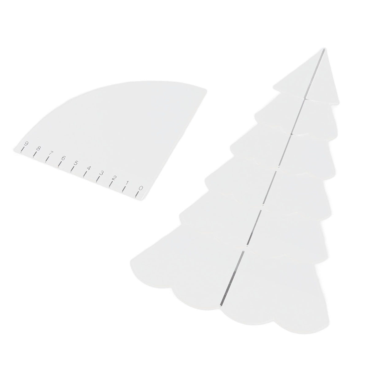 Handmade Christmas Tree Quilting Set Transparent Acrylic DIY Sewing Pattern Template Ruler Tool Set for Bowl Mats Making S