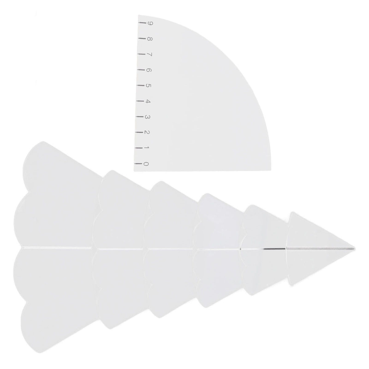 Handmade Christmas Tree Quilting Set Transparent Acrylic DIY Sewing Pattern Template Ruler Tool Set for Bowl Mats Making S