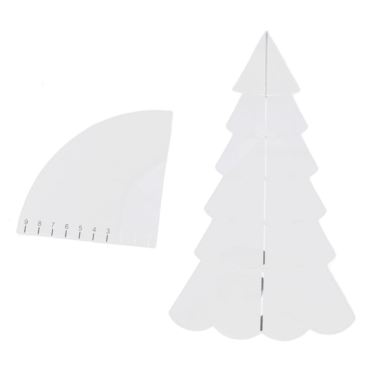 Handmade Christmas Tree Quilting Set Transparent Acrylic DIY Sewing Pattern Template Ruler Tool Set for Bowl Mats Making S