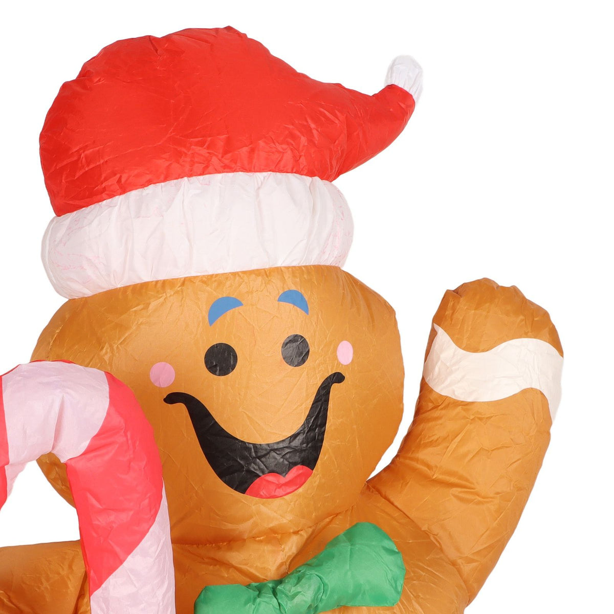 1.5m Height Christmas Inflatables Gingerbread Man with Candy Canes Blow Up Yard Decoration Snowman with LED Lights AU Plug 100‑240V