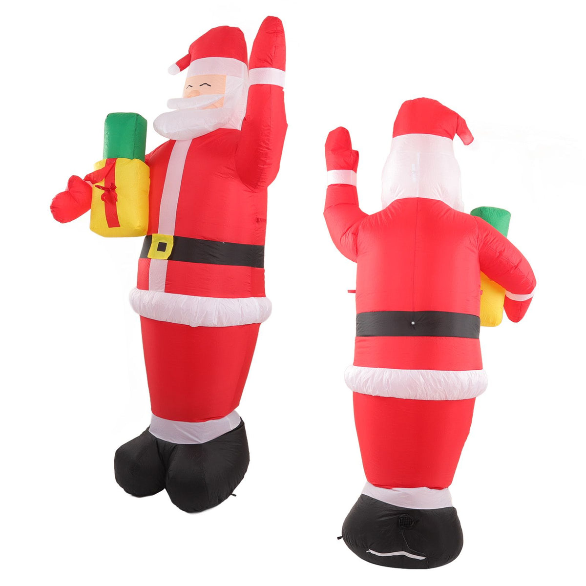 Inflatable Christmas Old Man Model with Gift Bag in Hand LED Growing Inflatable Christmas Man for Outdoor Garden Yard AU 100‑240V