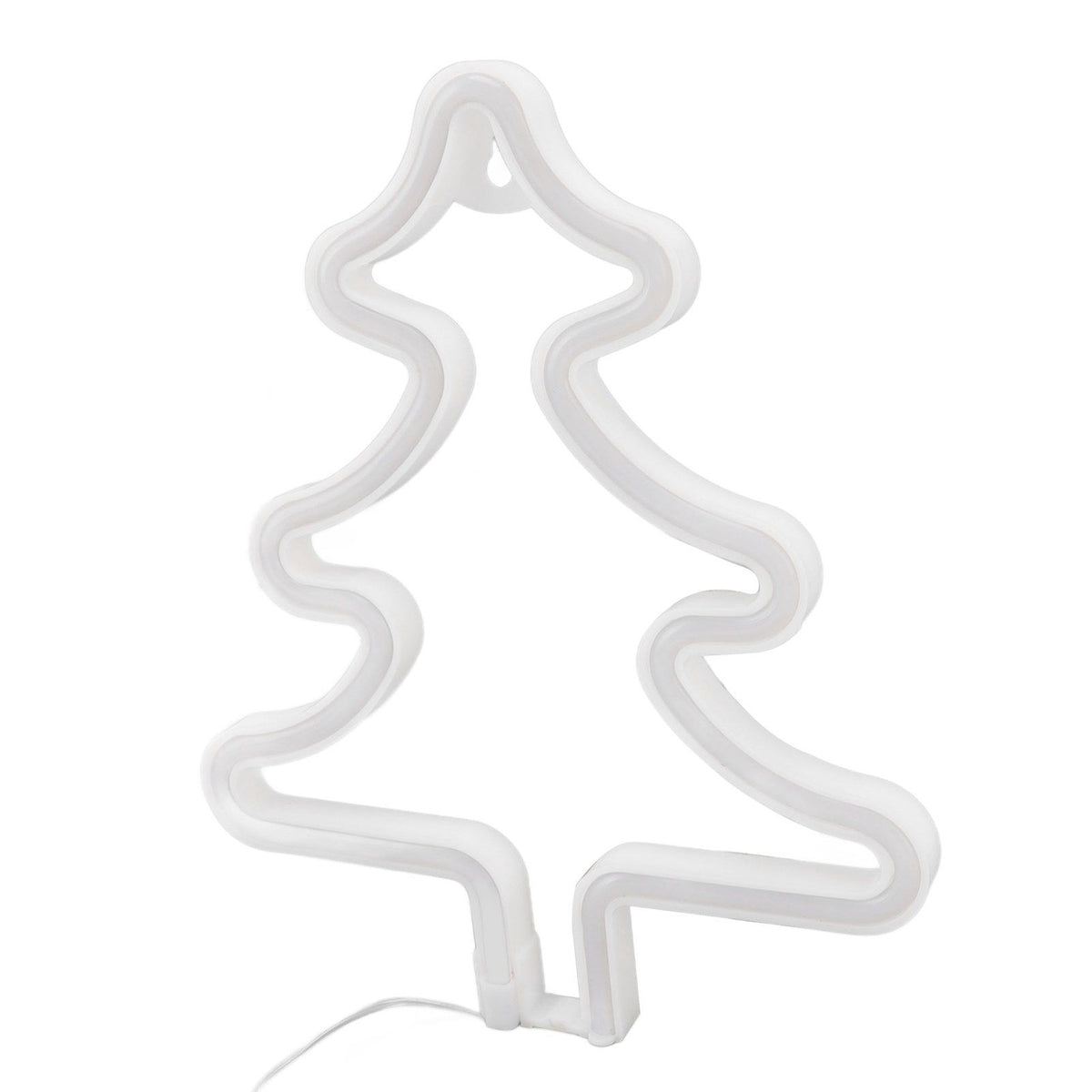 Christmas Neon Sign Christmas Tree Shape Neon Light USB Decorative Night Light for Desk Wall Display