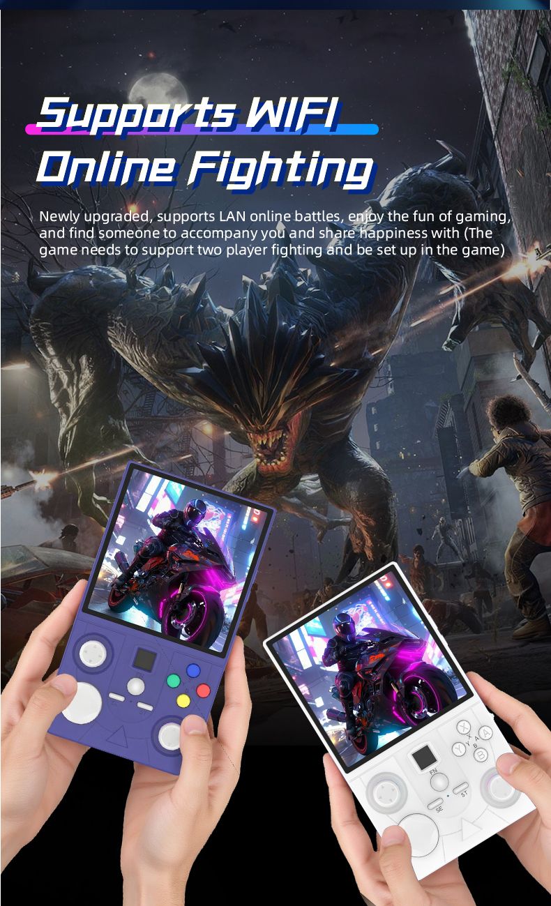 DC40V Retro Handheld Game Console, 4 Inch IPS Display, 64GB 20000+ Preloaded Retro Games，black
