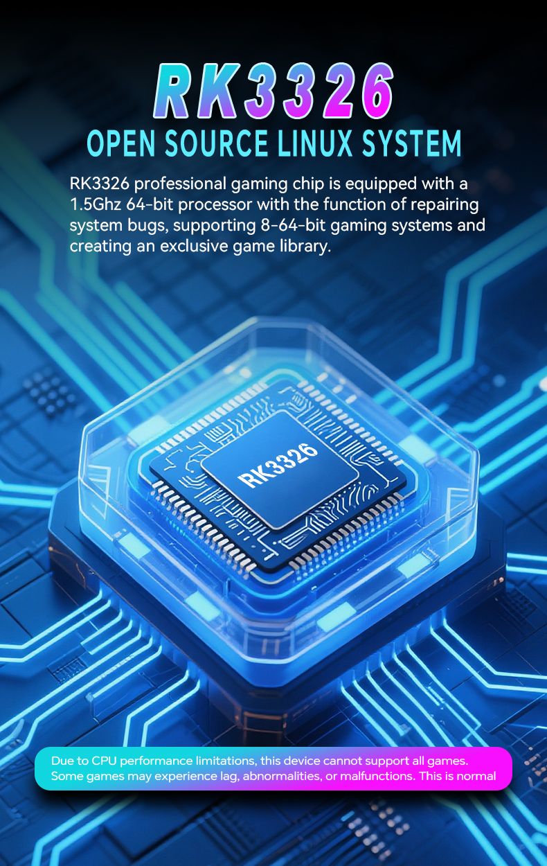 DC45V Retro Handheld Game Console, 4.5‑Inch HD IPS Full View Screen，blue