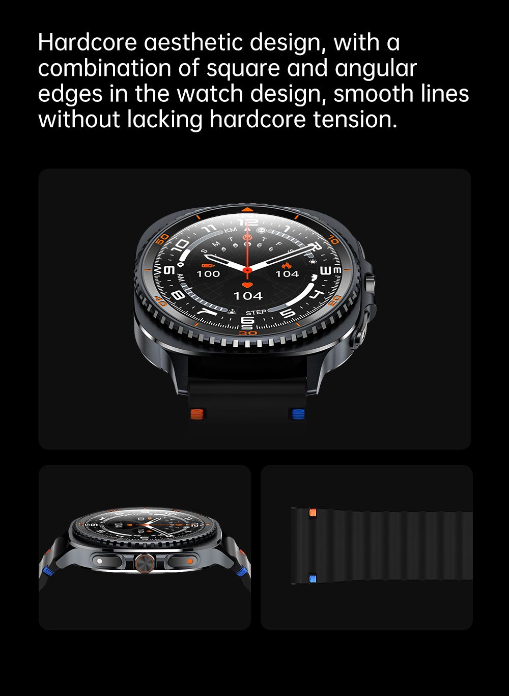 Watch8Classic-MA33 Fitness Smartwatch Bluetooth Call Waterproof Health Tracker for iPhone Android,Orange