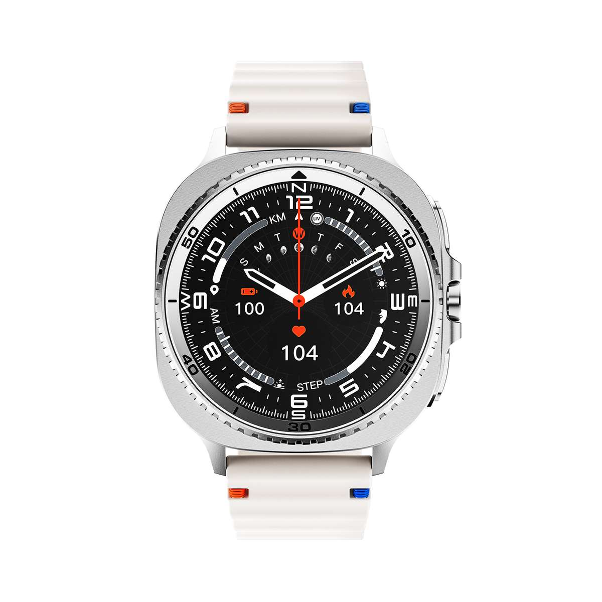 Watch8Classic-MA33 Fitness Smartwatch Bluetooth Call Waterproof Health Tracker for iPhone Android,Silver