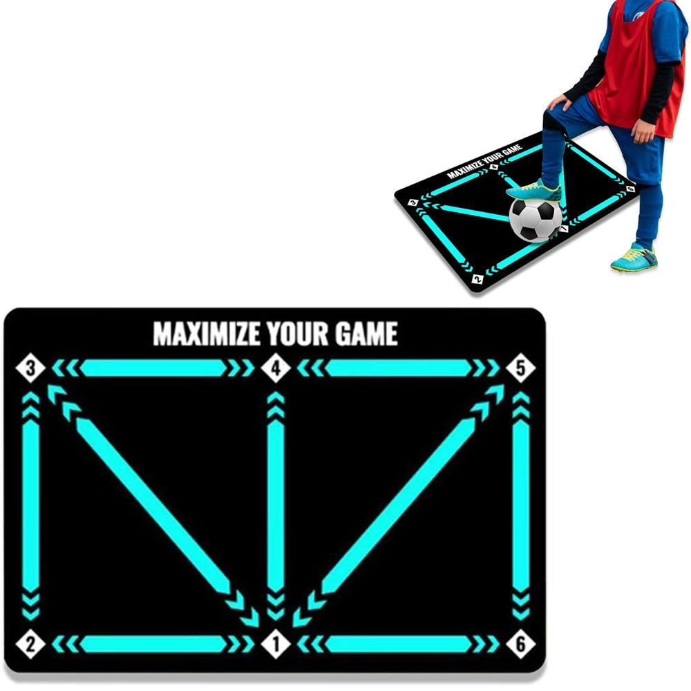 Soccer Training Mat Football Footstep Training Mat Soccer Skills Training Equipment Non Slip Dribble Training Sport Carpet