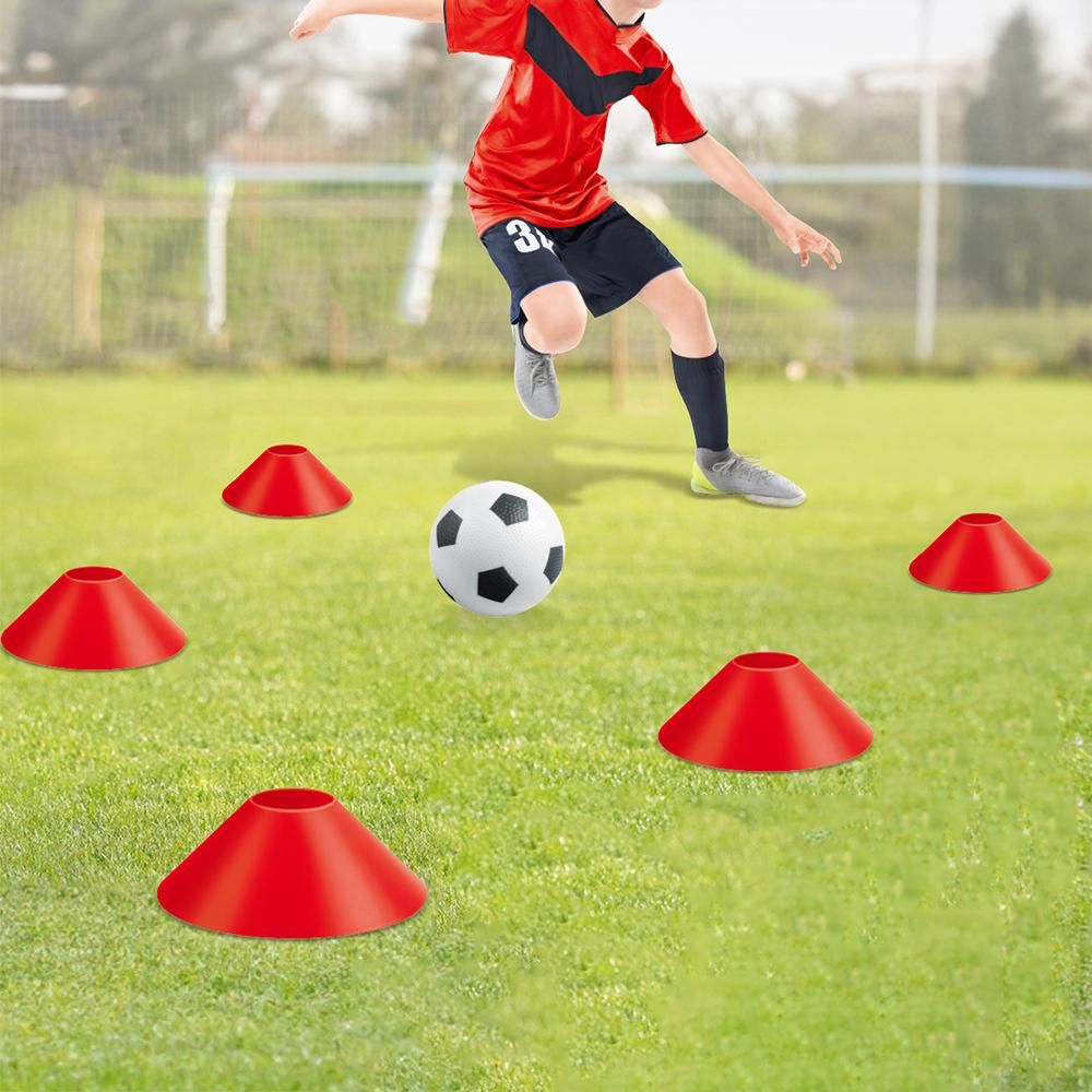 Soccer Goals for Backyard Set Outdoor Sports Games - Red Goal Frame with Black Net