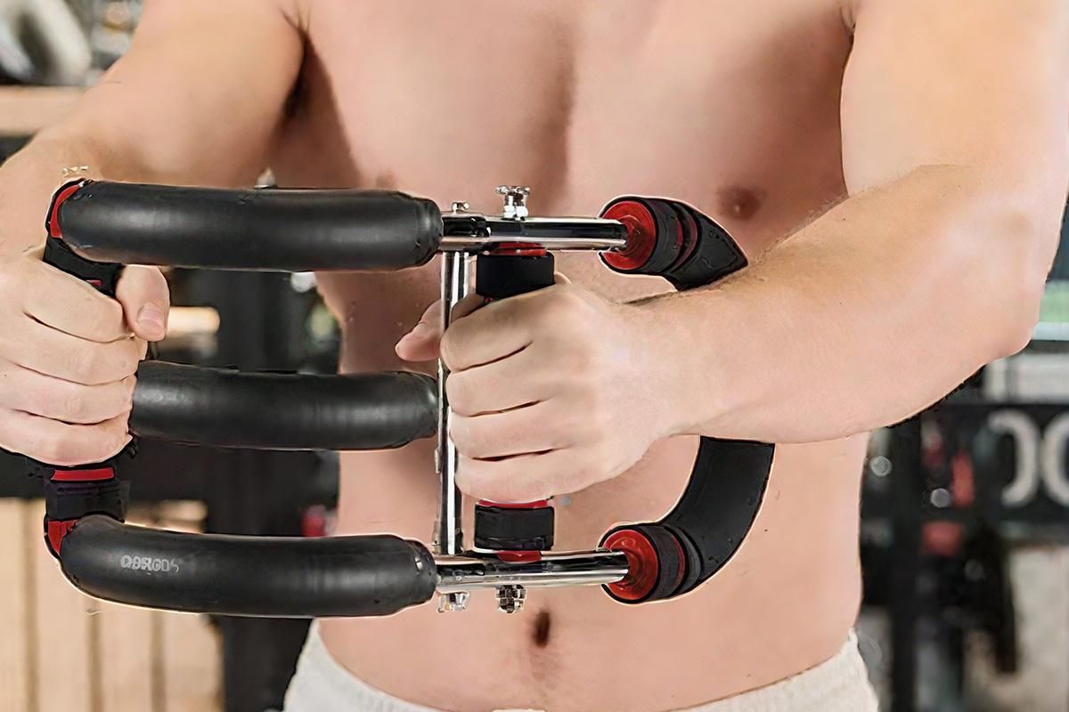 Twister Arm Trainer Adjustable Twister Arm Chest Exerciser With 3 Springs - Red