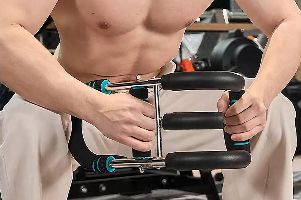 Twister Arm Trainer Adjustable Twister Arm Chest Exerciser With 3 Springs - Blue