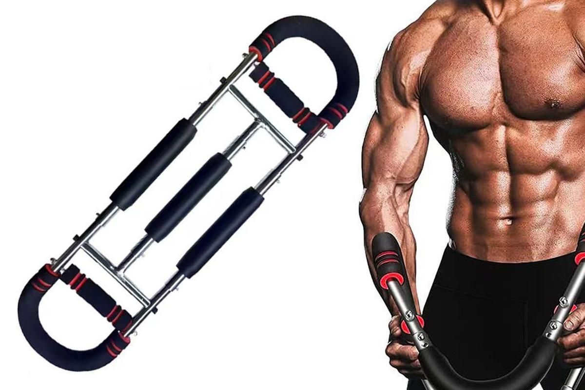 Twister Arm Trainer Adjustable Twister Arm Chest Exerciser With 3 Springs - Blue