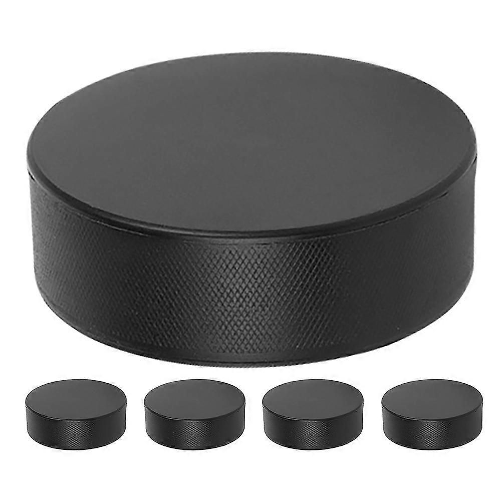 Ice Hockey Puck Sports Training Equipment Portable For Enthusiasts Circular Shape Pu Material 5Pcs