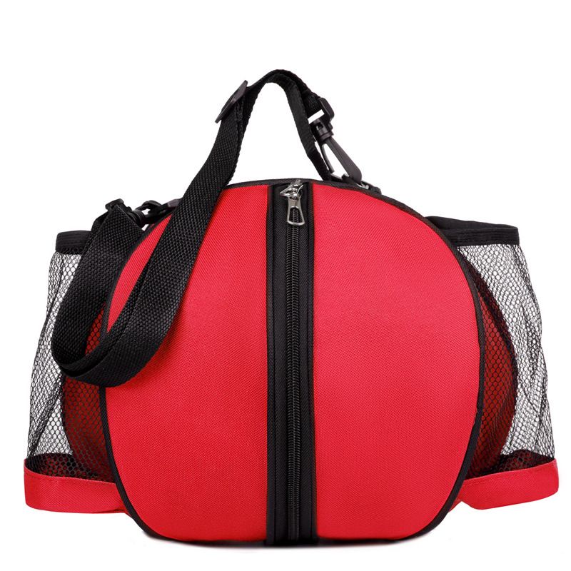 Sports Ball Bag Basketball Soccer Storage Bag Portable Equipment Carry Bag for Team Training Gym Outdoor Activities - Red