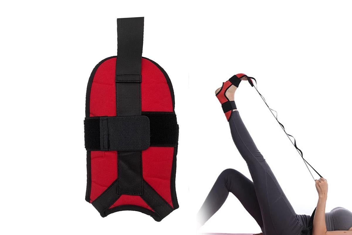 Hamstring Stretcher Stretching Strap Ligament Stretching Belt for Dancing Pilates Yoga Pain Relief -Red
