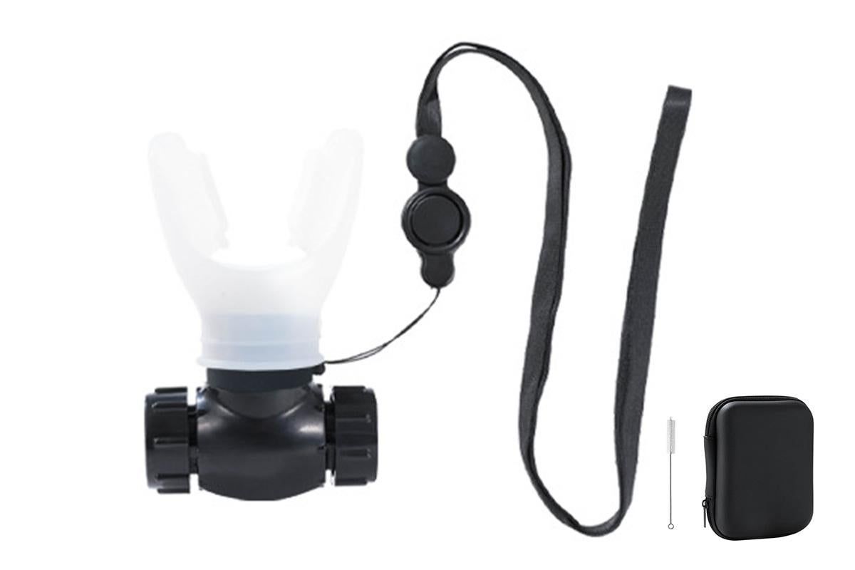 Respiratory Trainer Compact Lung Exercise Device Breathing Trainer -White