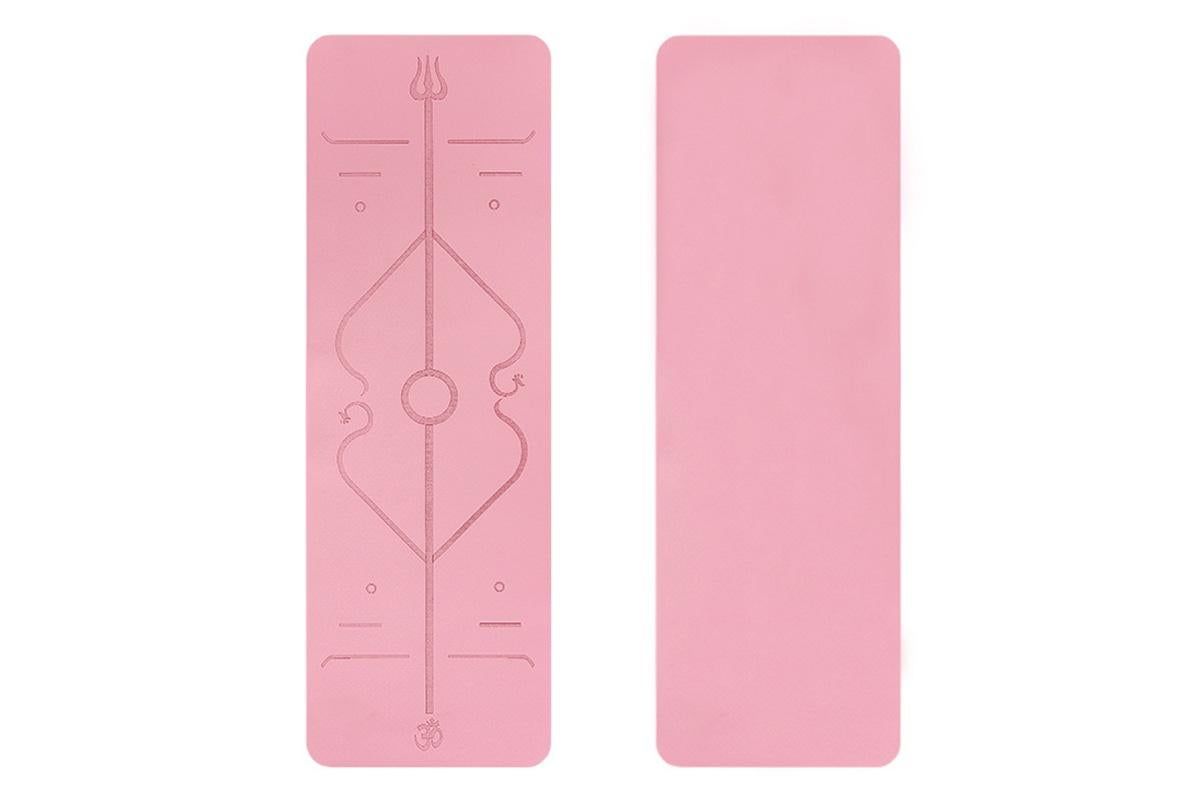 TPE Yoga Mat Exercise Fitness Sport Non Slip Workout Mat with Body Alignment Lines