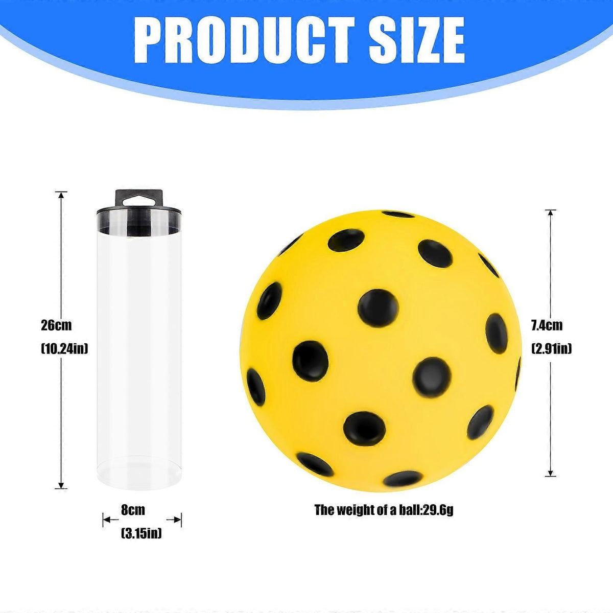 Quiet Foam Pickleballs Practice Balls PU Foam Pickleballs Balls Noise Reducing Soft Pickleballs for Indoor & Outdoor Multicolor