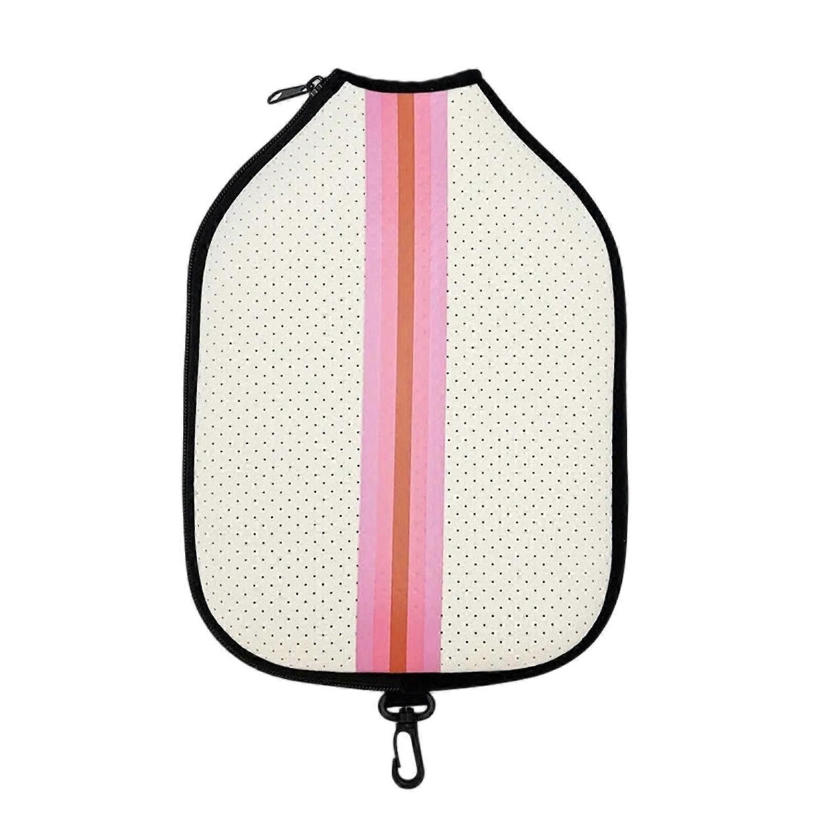 Pickleball Paddle Cover Neoprene Racket Protective Case with Zipper Lightweight Paddle Sleeve - White