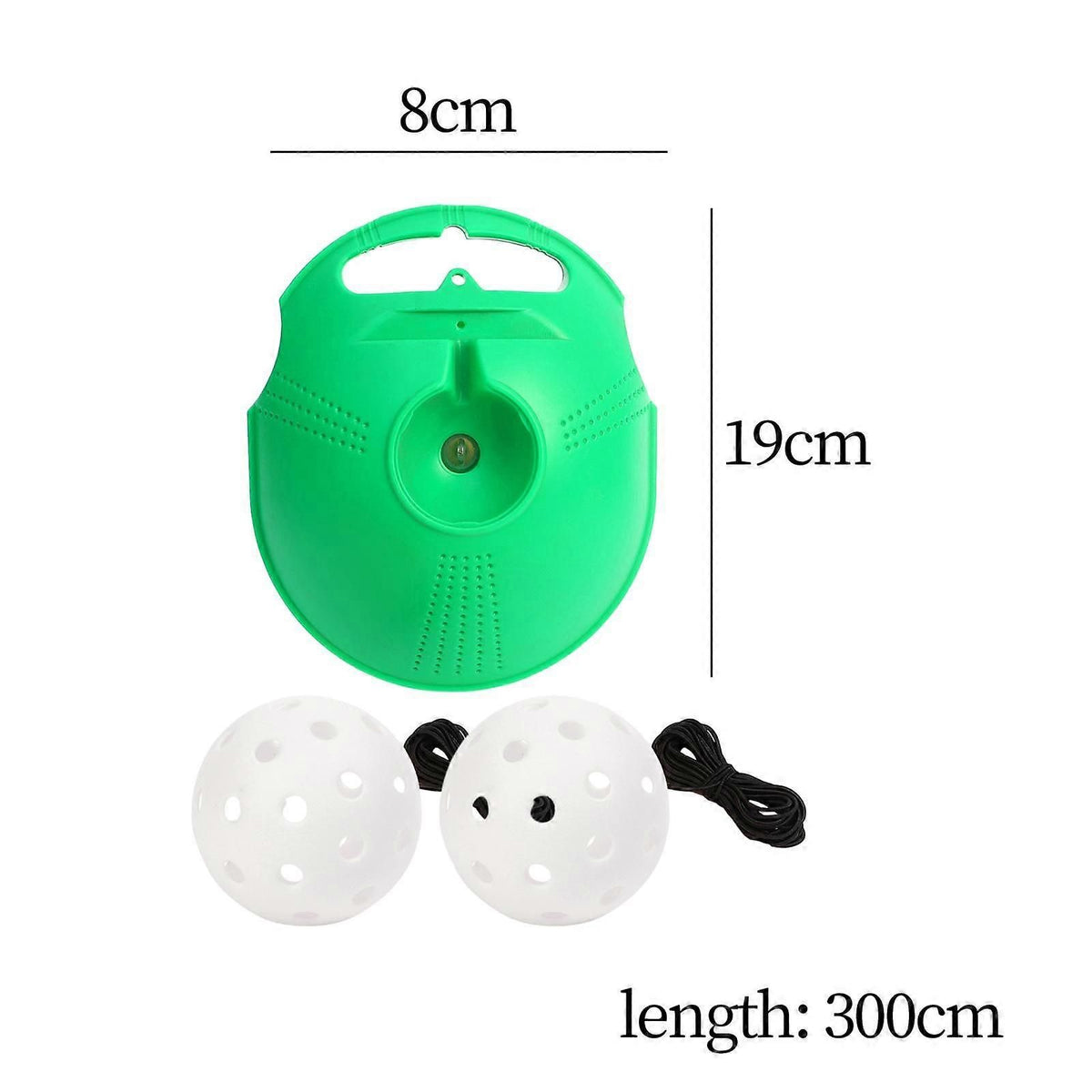 Pickleball Trainer Rebound Practice Set with Baseboard 2 Balls Elastic Rope Solo Training Equipment - Orange