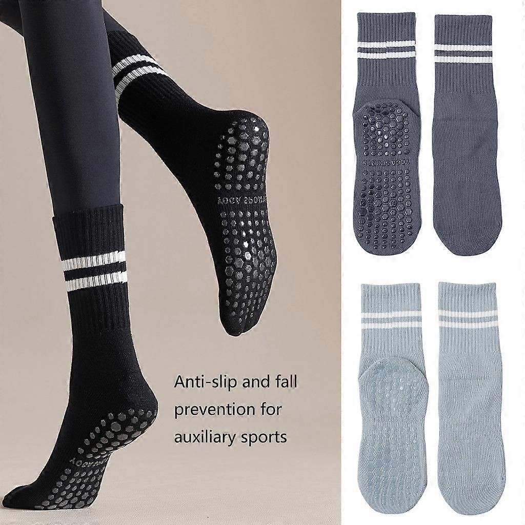 Women's Cotton Grip Yoga Socks Non Slip Pilates Socks Fitness Dance Workout Sports Socks White