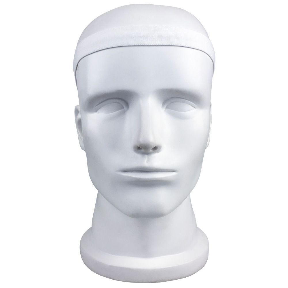 Sports Headband with Non-Slip Silicone Strip Stretch Running Yoga Fitness Sweatband - White