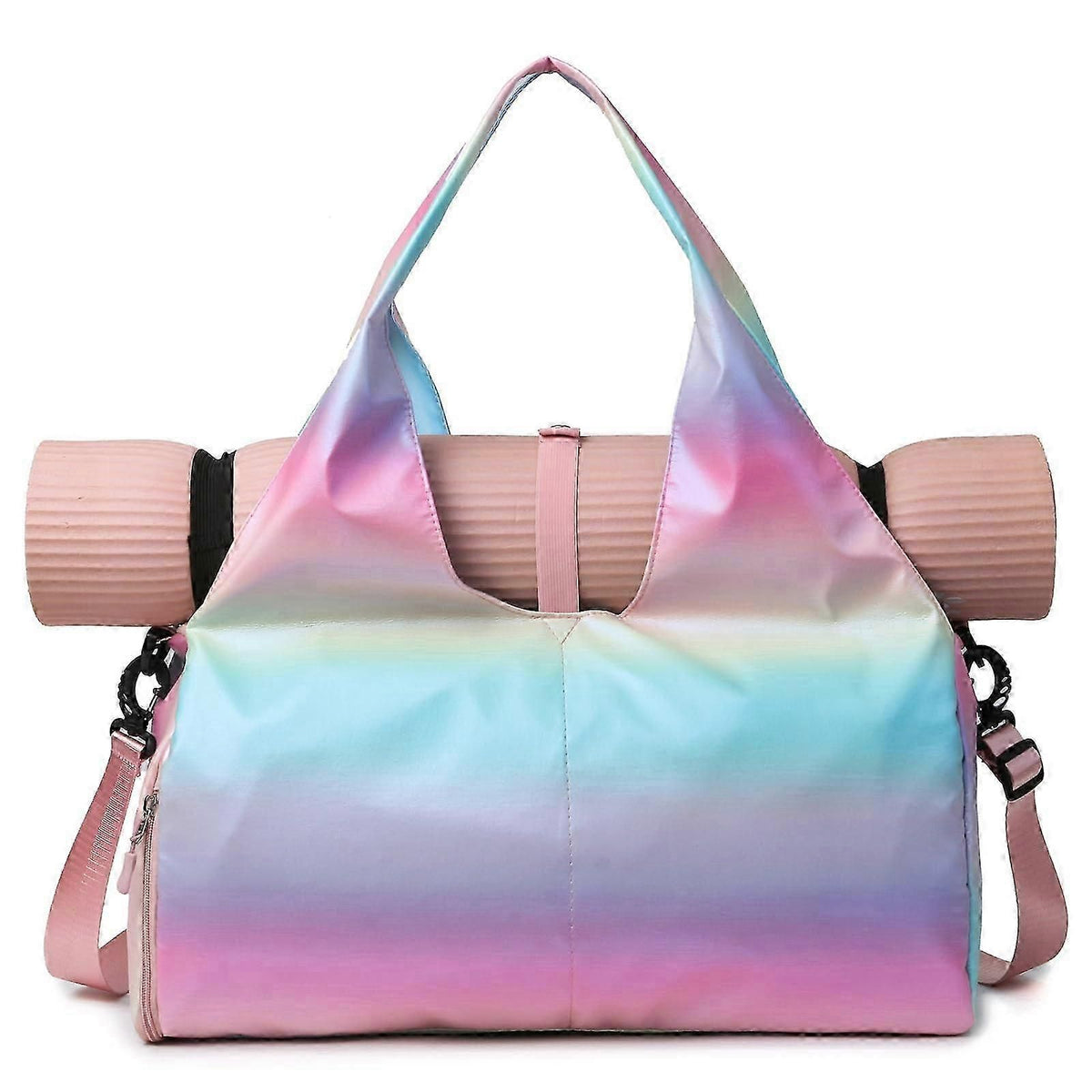 Yoga Mat Bag Sports Gym Bag with Shoe Compartment and Mat Strap