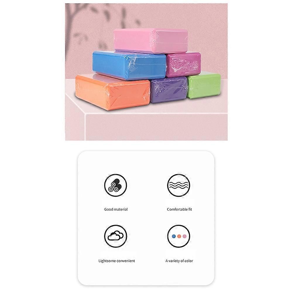 Yoga Blocks Cube Bricks Reinforcement Mat Sports Yoga Supplies Home Gym Equipment Fitness Dark Blue