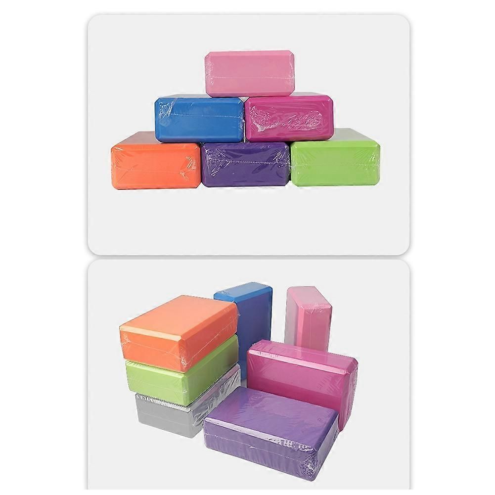 Yoga Blocks Cube Bricks Reinforcement Mat Sports Yoga Supplies Home Gym Equipment Fitness Dark Blue