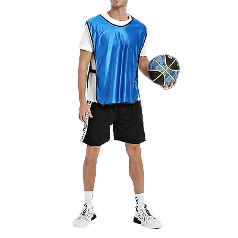 4Pcs Scrimmage Training Vest Team Sports Games Practice Jersey Blue
