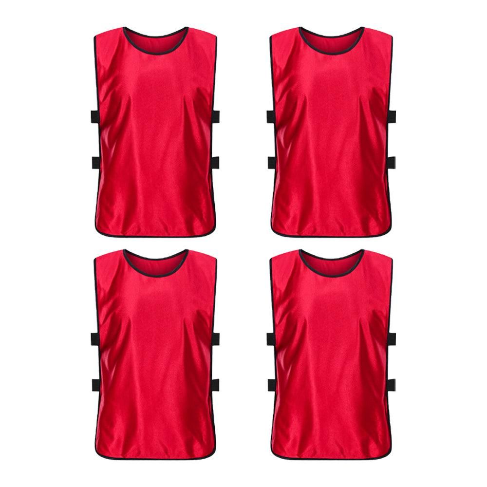 4Pcs Scrimmage Training Vest Team Sports Games Practice Jersey Blue
