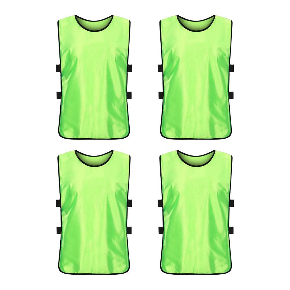 4Pcs Scrimmage Training Vest Team Sports Games Practice Jersey Orange
