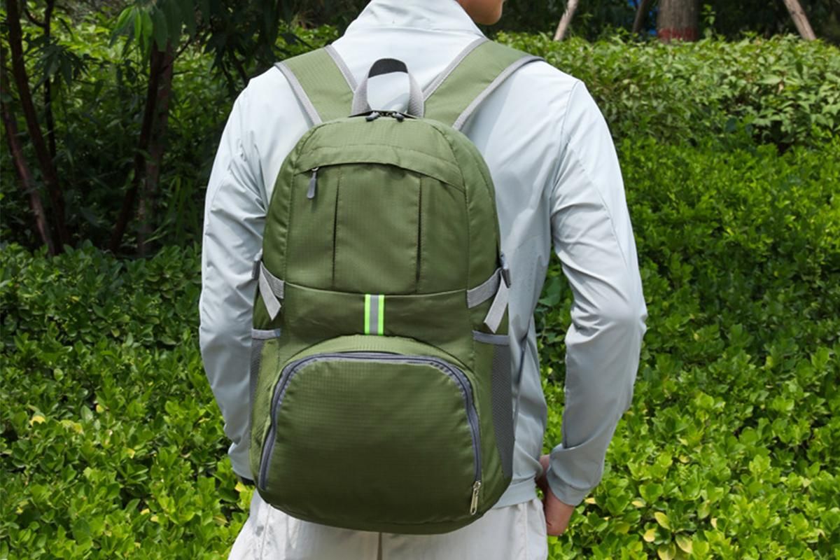 30L Ultra Lightweight Foldable Waterproof Backpack Travel Camping Hiking Outdoor Sports Bag - Green