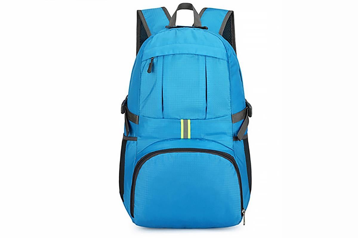 30L Ultra Lightweight Foldable Waterproof Backpack Travel Camping Hiking Outdoor Sports Bag - Blue