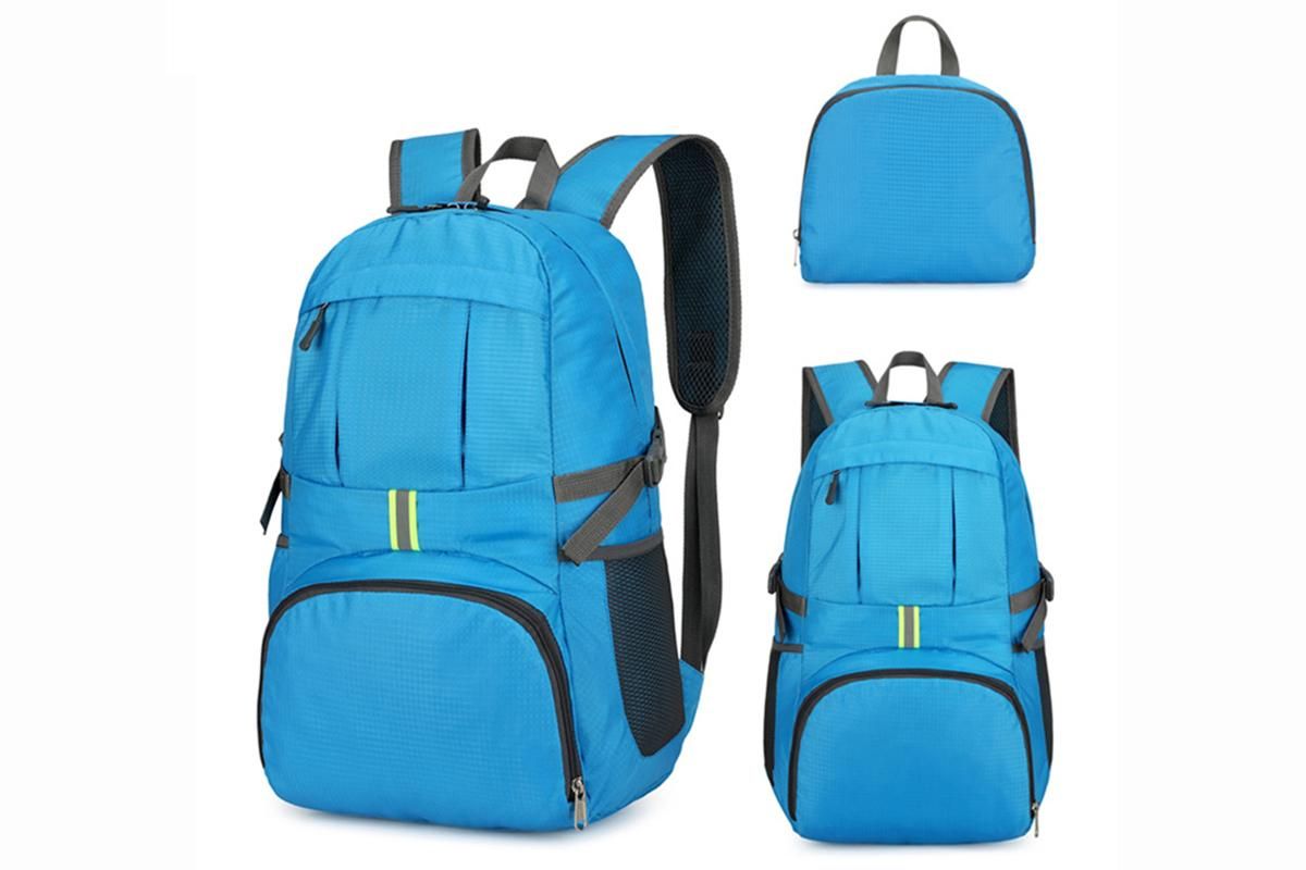 30L Ultra Lightweight Foldable Waterproof Backpack Travel Camping Hiking Outdoor Sports Bag - Blue