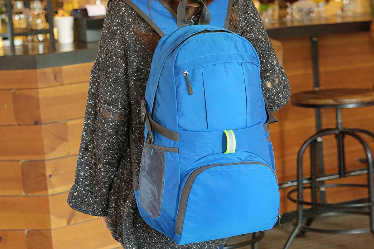 30L Ultra Lightweight Foldable Waterproof Backpack Travel Camping Hiking Outdoor Sports Bag - Blue