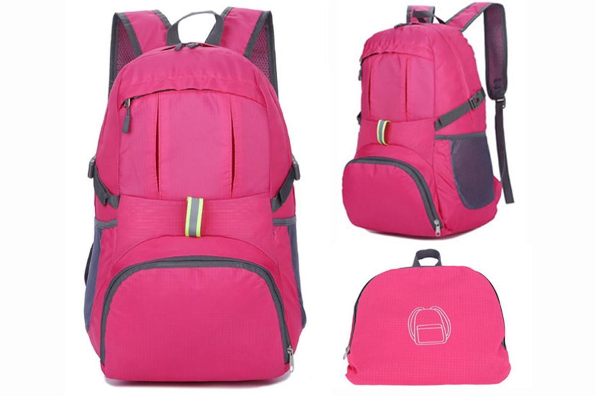 30L Ultra Lightweight Foldable Waterproof Backpack Travel Camping Hiking Outdoor Sports Bag - Purple