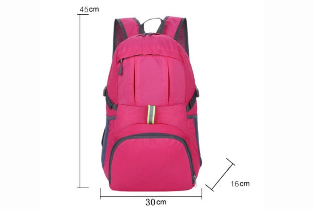 30L Ultra Lightweight Foldable Waterproof Backpack Travel Camping Hiking Outdoor Sports Bag - Purple