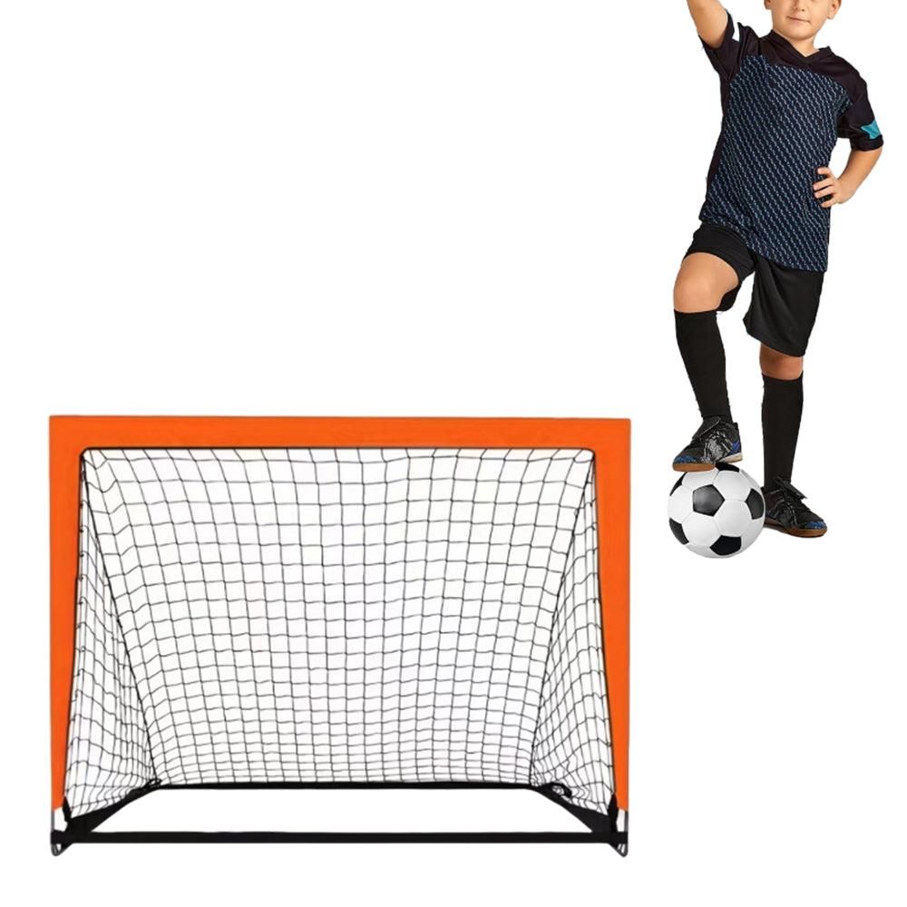 Portable Soccer Goal Net Quick Set-up Training Equipment for Backyard Soccer Black
