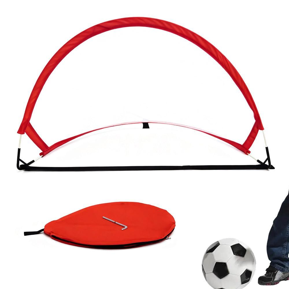 Portable Pop-Up Soccer Goal Set with 3 Ground Pegs and Carry Storage Bag Black