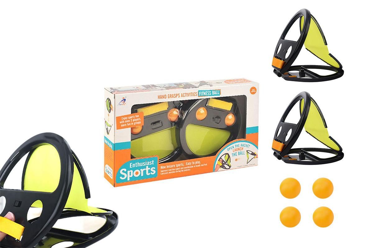 Toss And Catch Ball Set Interactive Throw And Catch Ball Hand Grip Racket With Balls