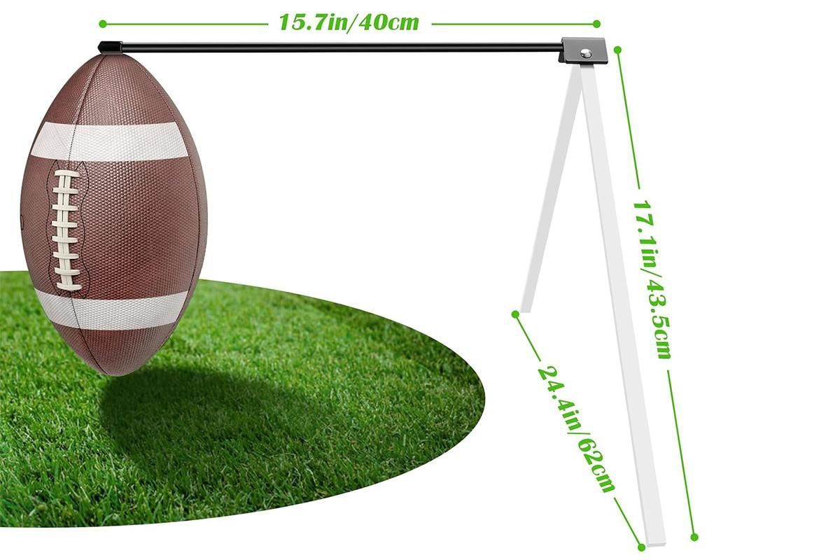 Football Kicking Tee Metal Place Kicking Stand for Field Goal Kicks -White